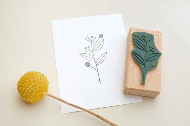 Stempel Zweig, Pflanze mit Beeren || STUDIO KARAMELO | rubber stamp plant & berries