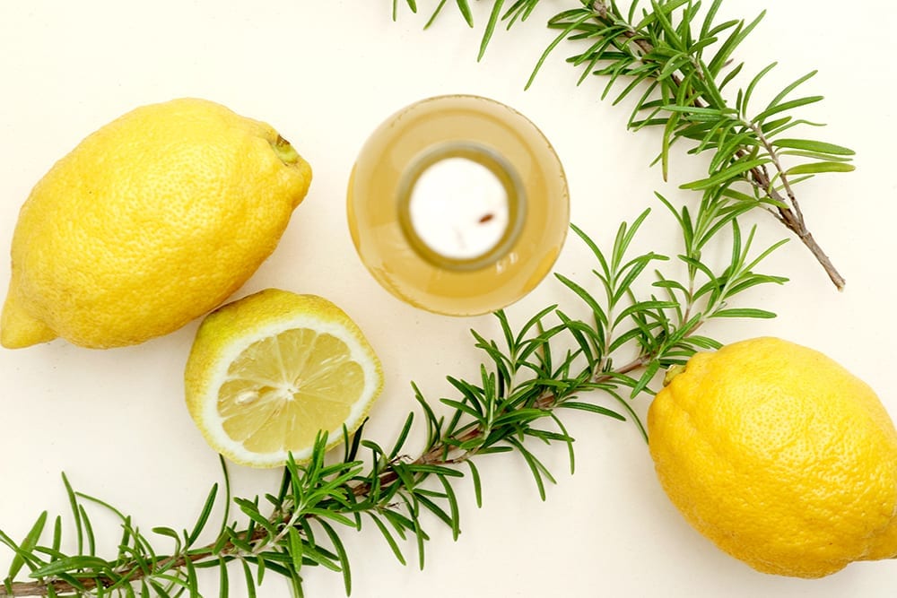 Selbstgemachter Zitronen-Rosmarin-Sirup selbstgemacht für erfrischende Limonaden