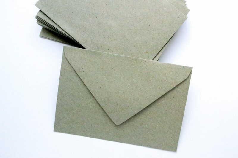 Umschläge Kuverts Kraftpapier grün Recycling