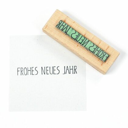 Textstempel Frohes Neues Jahr | Holzstempel von STUDIO KARAMELO