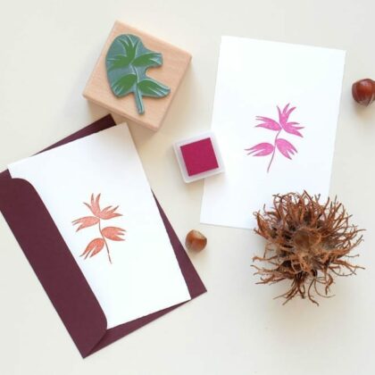 Weihnachtsstempel Haselnuss | christmas rubber stamp hazelnut